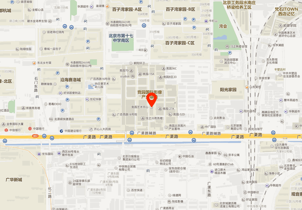 竞园艺术中心位置地图